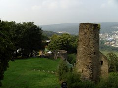 Cara live in Volmarstein, 29 August 2008: castle ruin Volmarstein with stage in the background