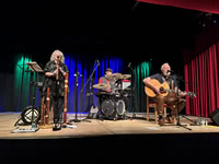 Ian Bruce, Katharina Bramkamp and Frank Deckert at Kurgartensaal in Wyk, Föhr, Germany, on 14 October 2025; photo Reinhard Zierke