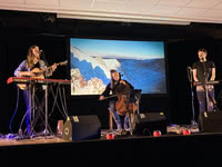 Jenny Sturgeon, Alice Allen and Grant Anderson at Bürgerhaus Bornheide in Hamburg, Germany, on 19 October 2023; photo Reinhard Zierke