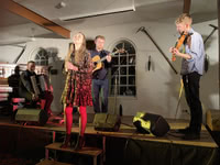 John Lowrie, Innes White Siobhan Miller, and Charlie Stewart at Heidbarghof, Hamburg, Germany, on 17 November 2021; photo Reinhard Zierke