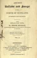 Ancient Ballads and Songs of the North of Scotland Vol. II