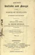 Ancient Ballads and Songs of the North of Scotland Vol. II Ancient Ballads and Songs of the North of Scotland Vol. II