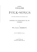 W.A. Barrett: English Folk-Songs W.A. Barrett: English Folk-Songs