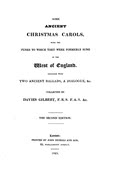 Davies Gilbert: Some Ancient Christmas Carols Davies Gilbert: Some Ancient Christmas Carols